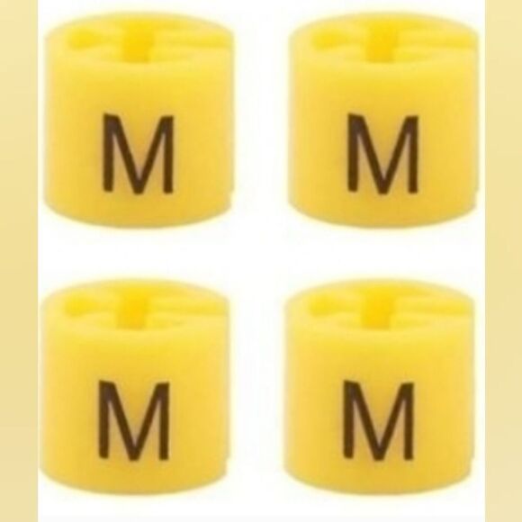 🩵NIB Yellow Medium Plastic Clothing Hanger Size Tags - Picture 1 of 5